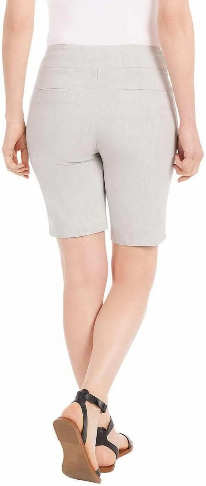 Hilary Radley Womens Midweight Mid Rise Pull On Bermuda Short 1364095