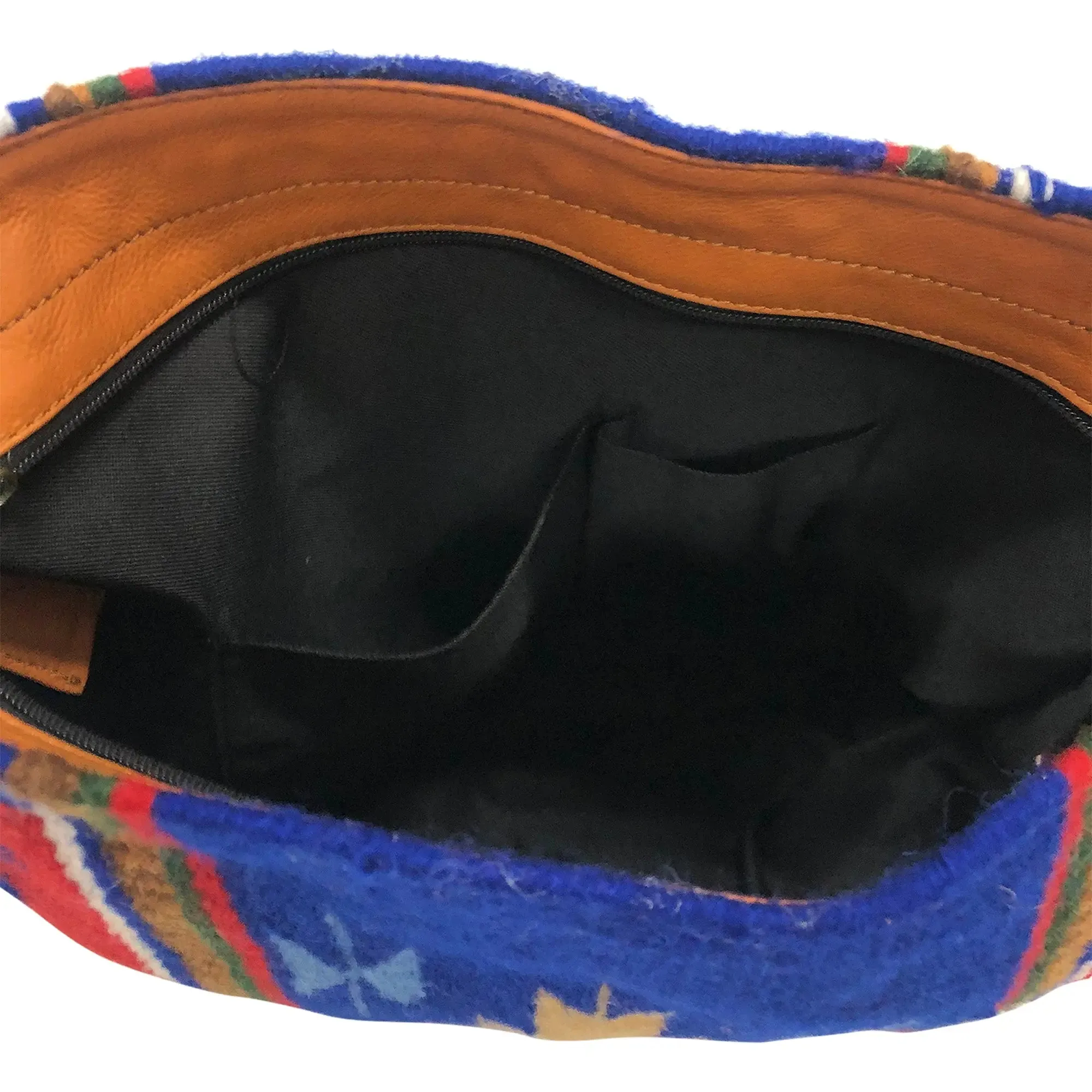 Huntley Blue Navajo Western Aztec Shoulder Handbag, Large Zipper Purse