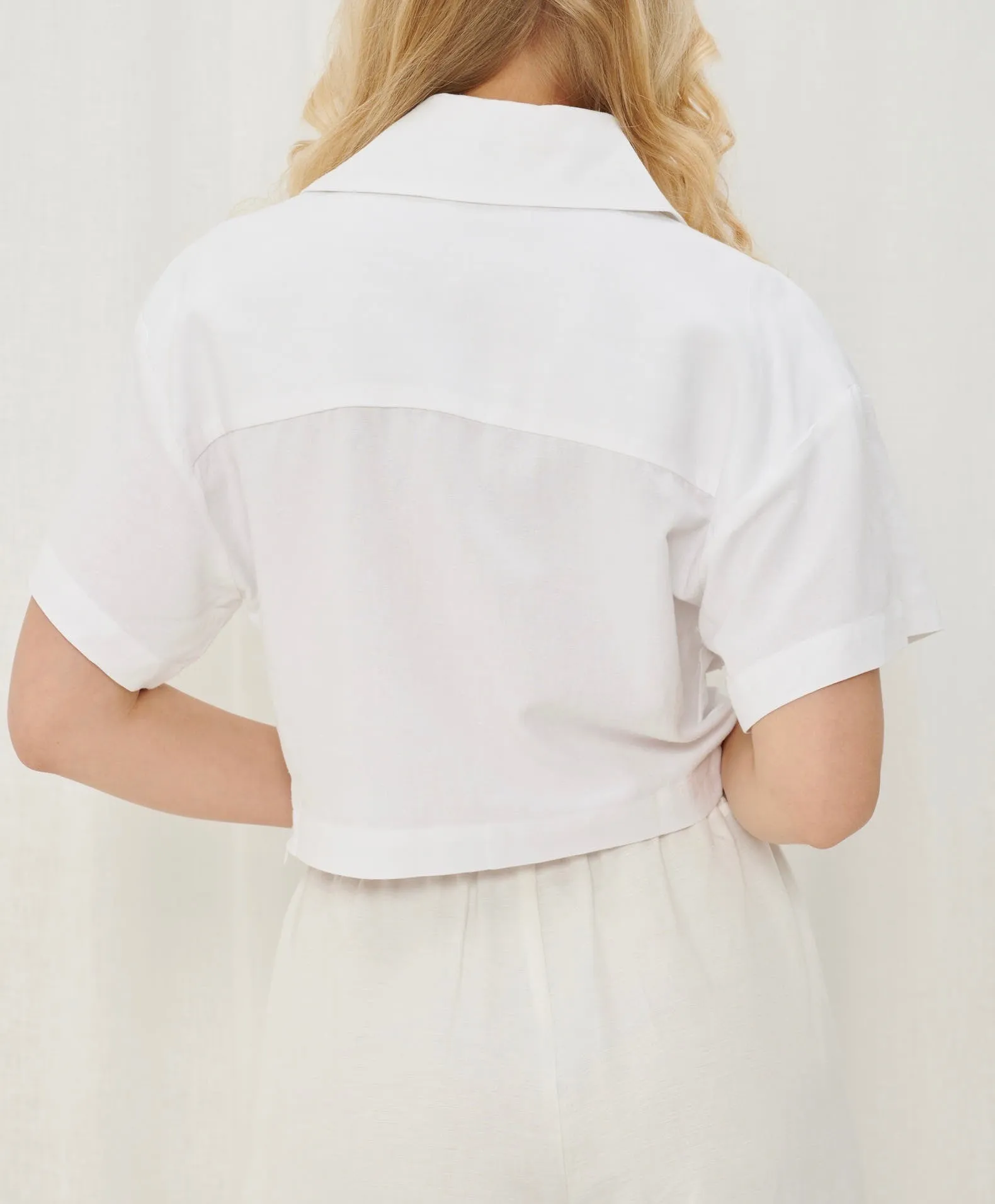 Imelda Crop-White