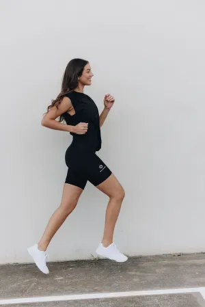 invisiSweat Bike Shorts - High Waisted Basic Black