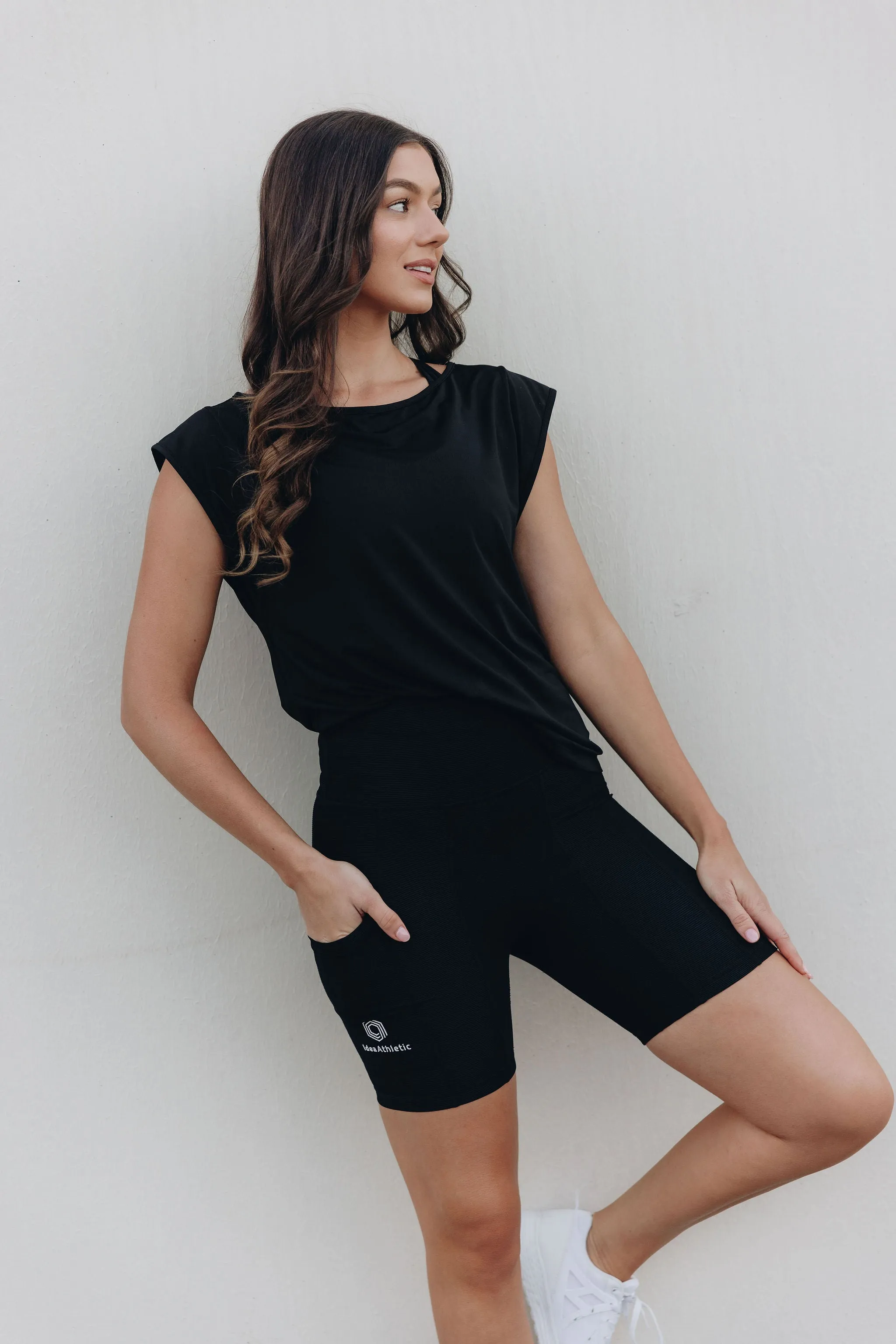 invisiSweat Bike Shorts - High Waisted Basic Black