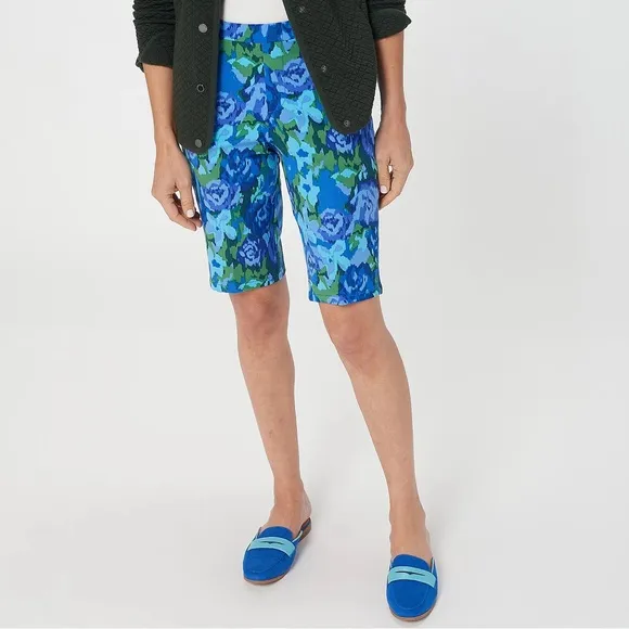 Isaac Mizrahi Live!  Women's Shorts Sz 4 Tall Stretch Royal Navy