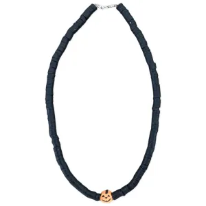 Jack O Lantern Black Beaded Necklace