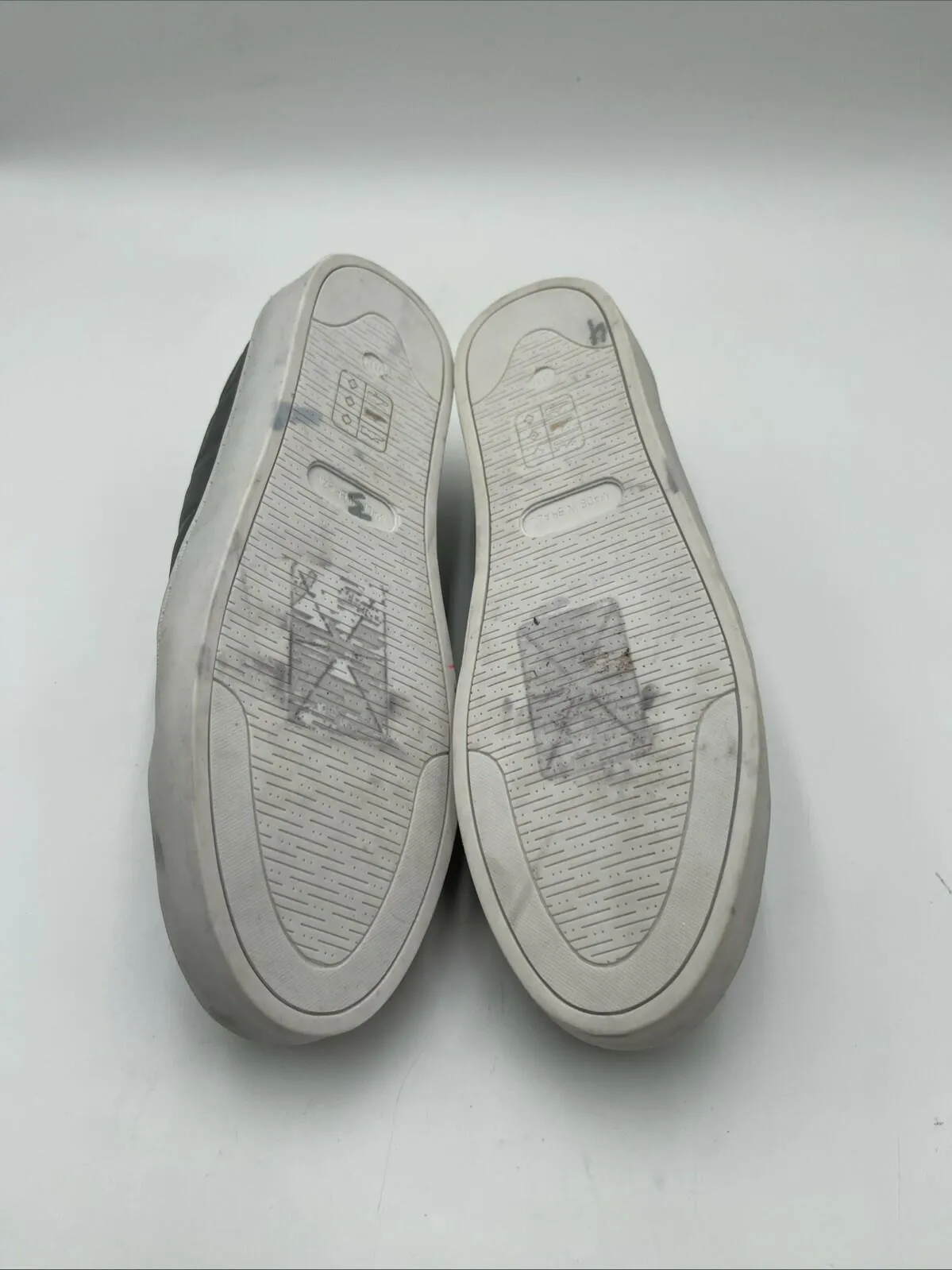JACK ROGERS Riley Grey Faux Leather Quilted Slip On Low Top Sneakers, Size 8M - Very Good