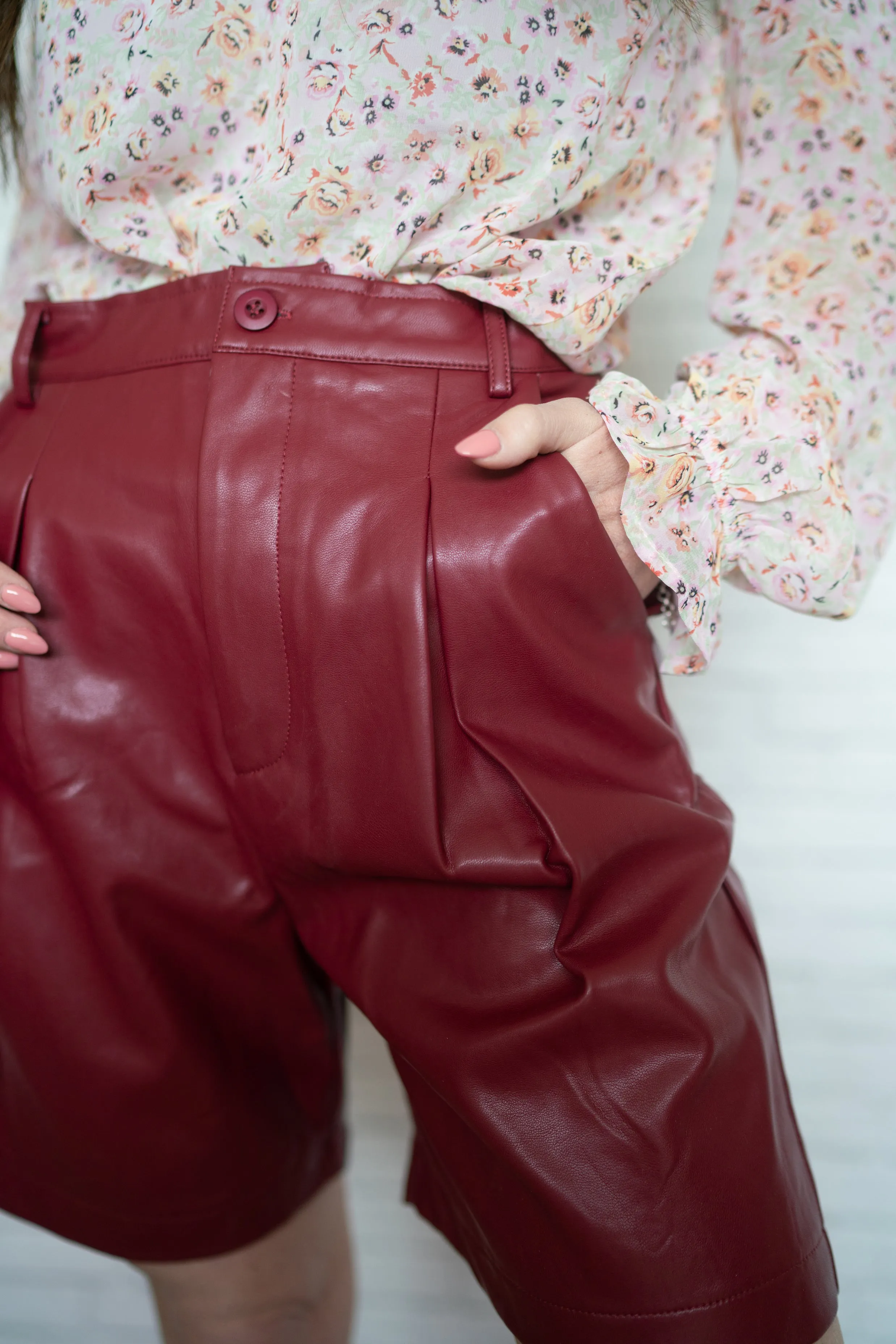 Janelle Leather Shorts - FINAL SALE