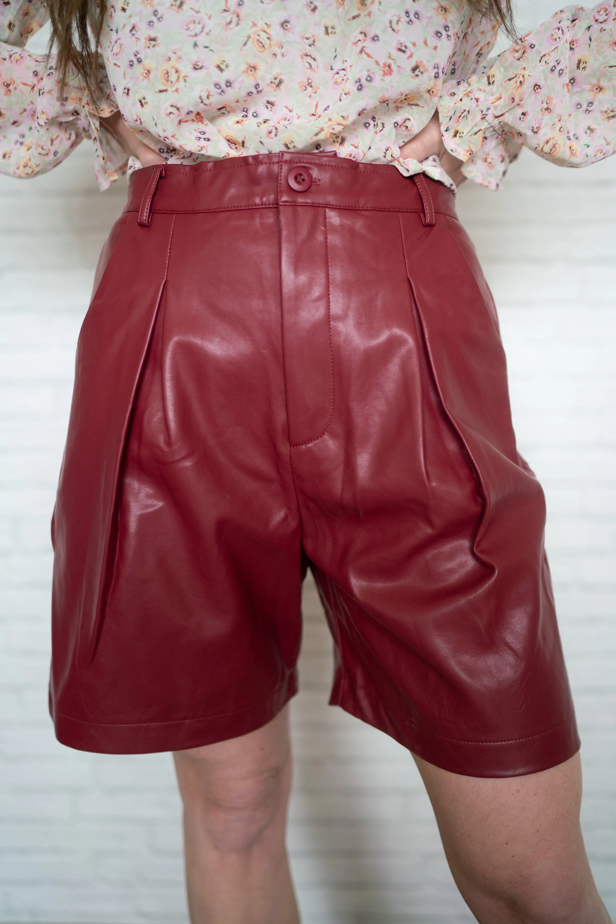 Janelle Leather Shorts - FINAL SALE