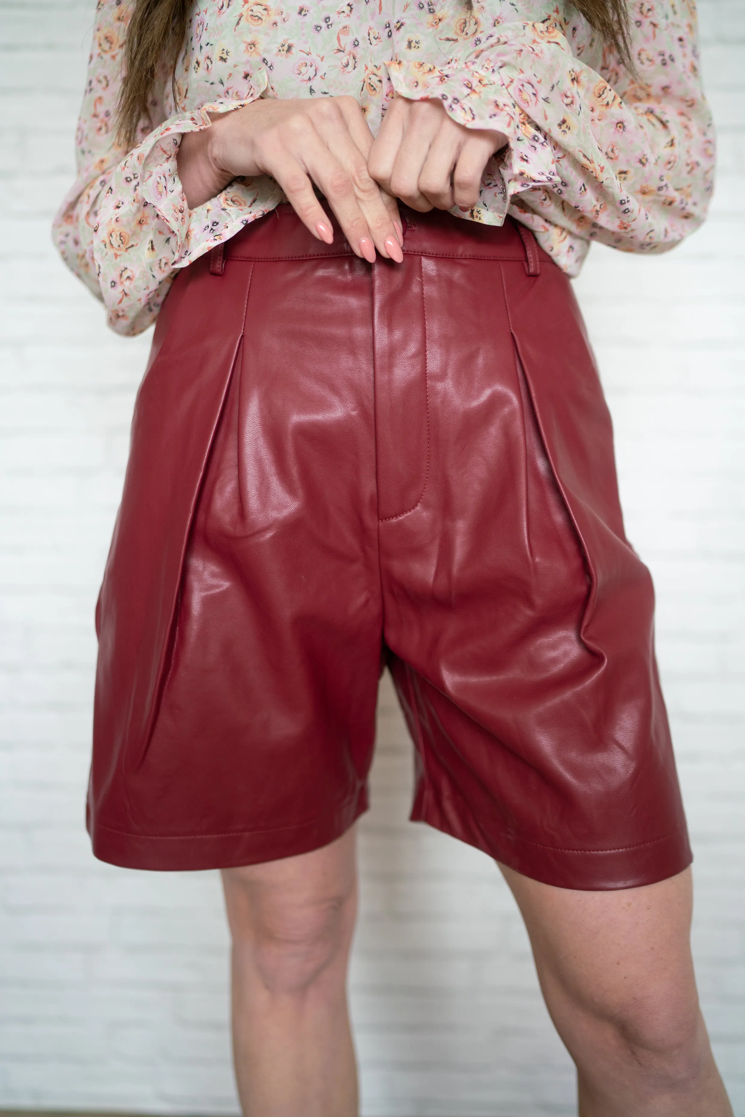 Janelle Leather Shorts - FINAL SALE