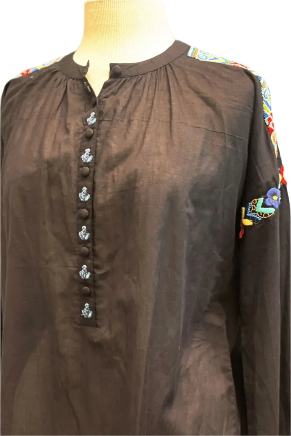 Johnny Was Biya Beaded Embroidered Blouse B24224B3 *