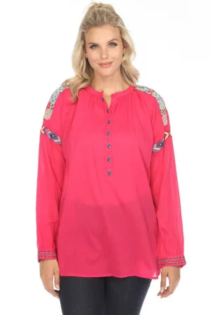 Johnny Was Biya Beaded Embroidered Blouse B24224B3 *