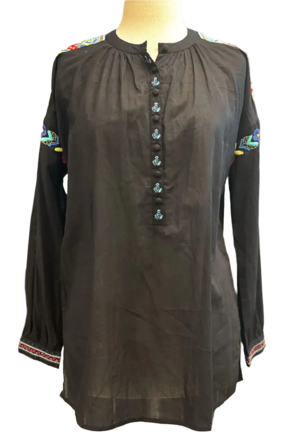 Johnny Was Biya Beaded Embroidered Blouse B24224B3 *