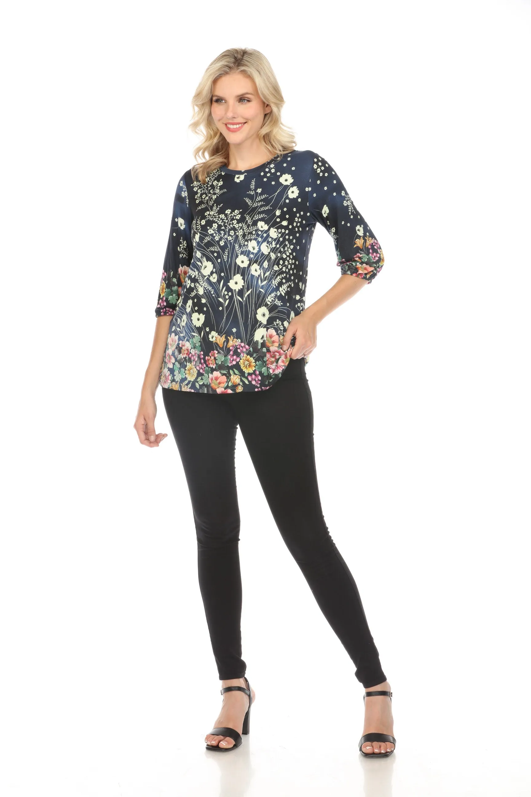 Johnny Was The Janie Bursting Favorite Puff Sleeve Top Boho Chic T16623
