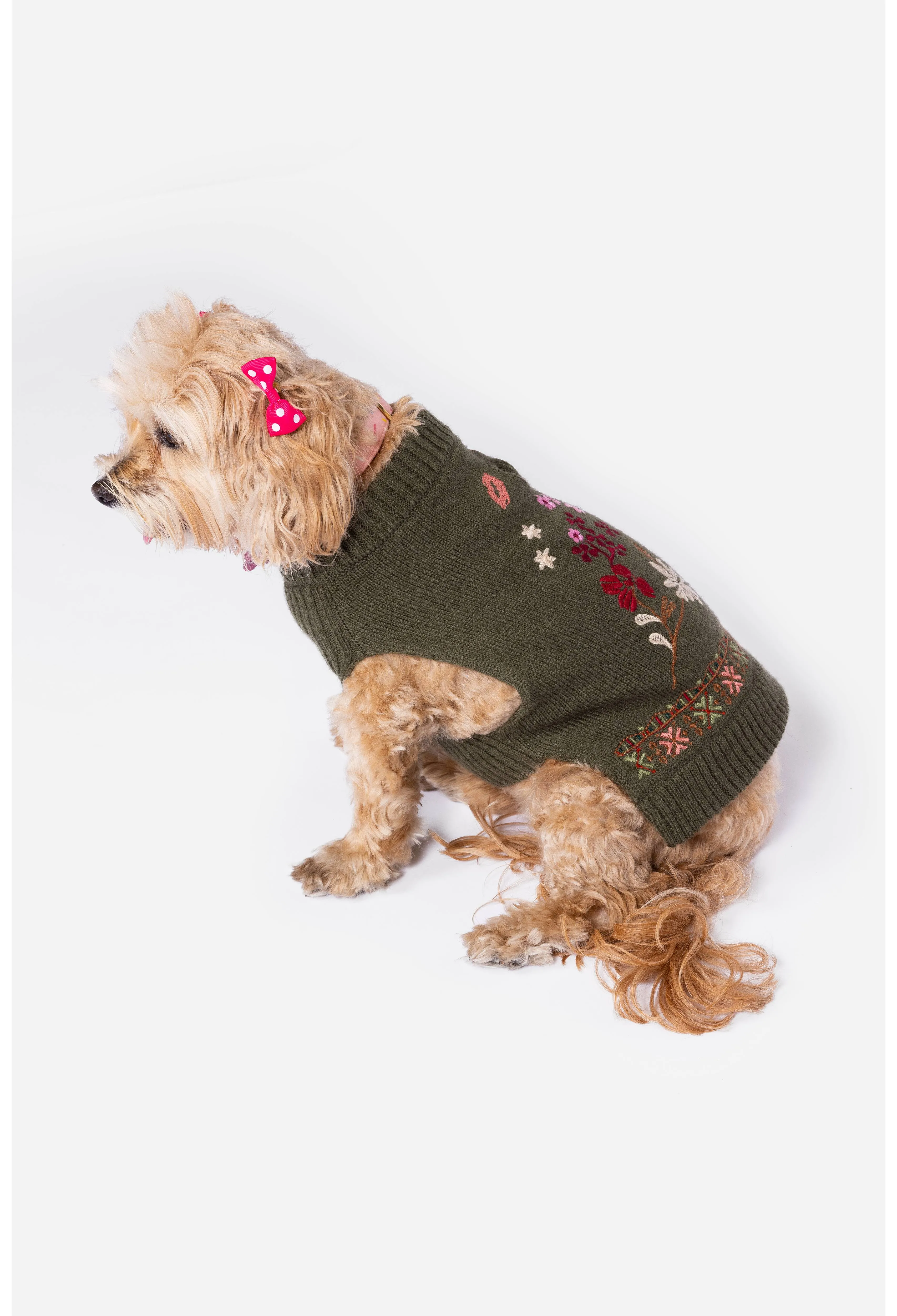Johnny Was Zuzu Embroidered Dog Sweater M69423