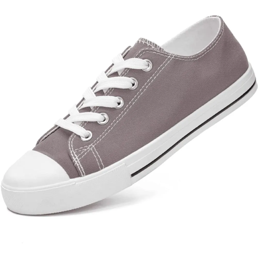 JOSINY Women's Canvas Shoes Low & High Top Fashion Colorful Sneaker Lace up Classic Casual Walking Shoes