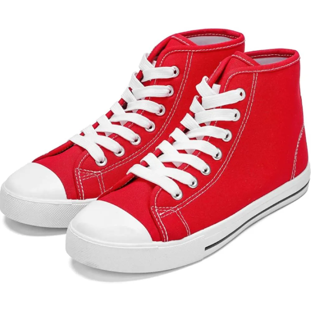 JOSINY Women's Canvas Shoes Low & High Top Fashion Colorful Sneaker Lace up Classic Casual Walking Shoes