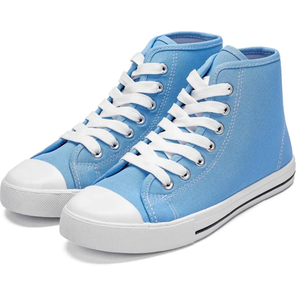JOSINY Women's Canvas Shoes Low & High Top Fashion Colorful Sneaker Lace up Classic Casual Walking Shoes