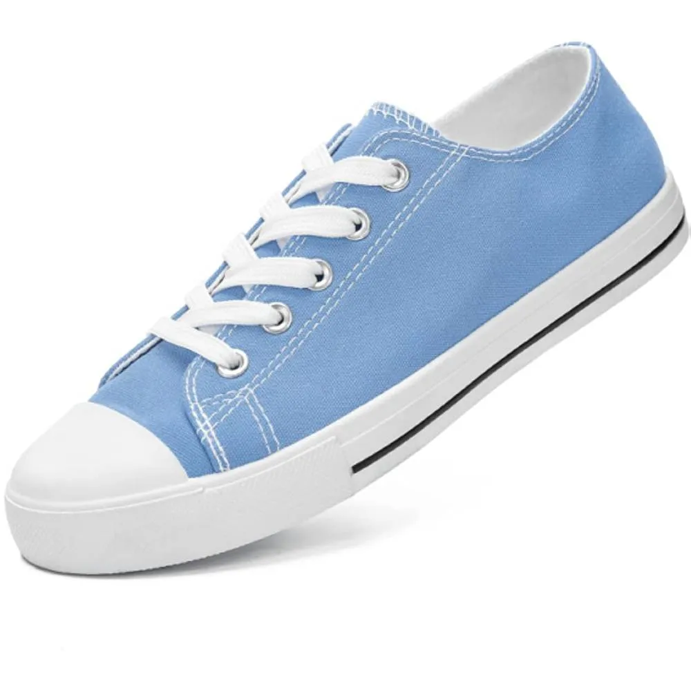 JOSINY Women's Canvas Shoes Low & High Top Fashion Colorful Sneaker Lace up Classic Casual Walking Shoes