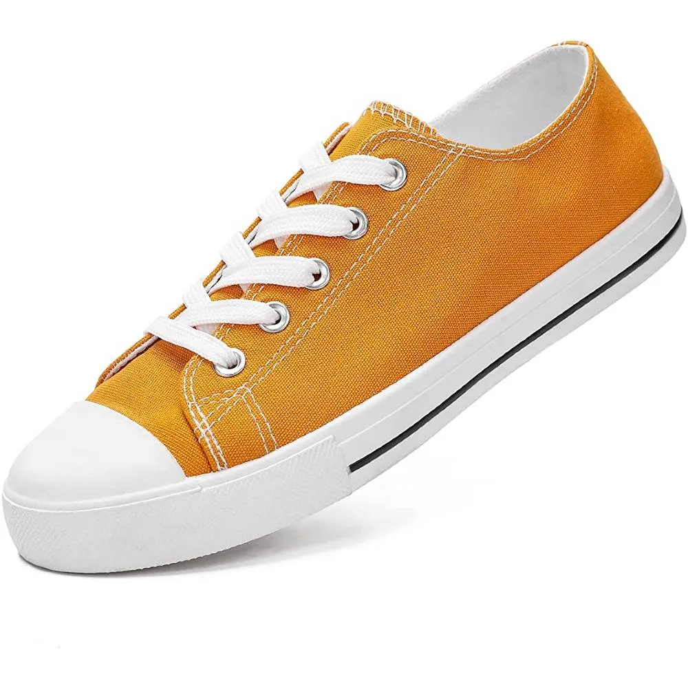 JOSINY Women's Canvas Shoes Low & High Top Fashion Colorful Sneaker Lace up Classic Casual Walking Shoes
