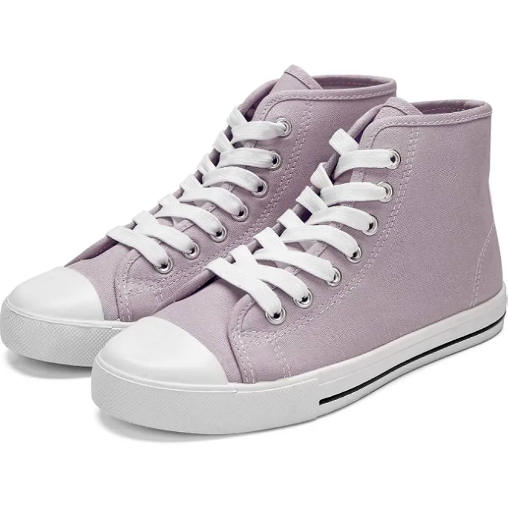 JOSINY Women's Canvas Shoes Low & High Top Fashion Colorful Sneaker Lace up Classic Casual Walking Shoes
