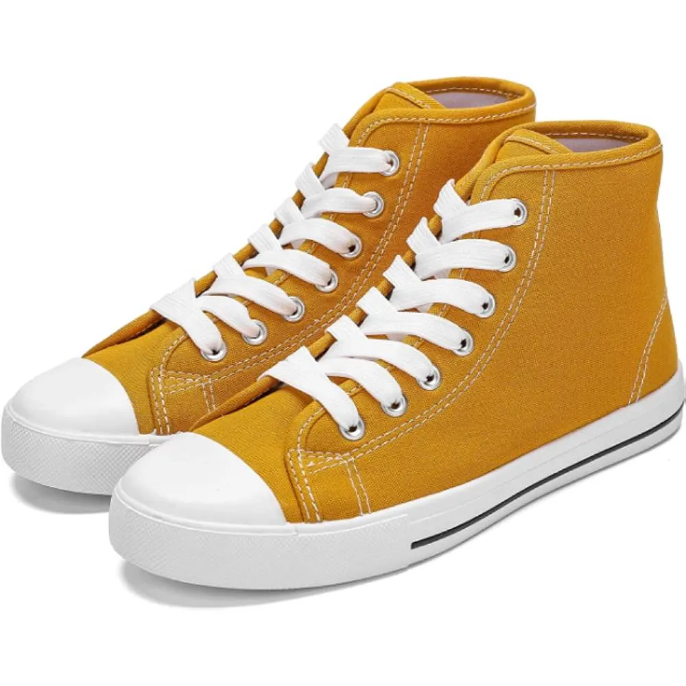JOSINY Women's Canvas Shoes Low & High Top Fashion Colorful Sneaker Lace up Classic Casual Walking Shoes