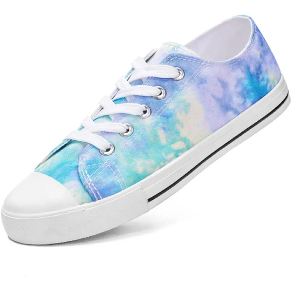JOSINY Women's Canvas Shoes Low & High Top Fashion Colorful Sneaker Lace up Classic Casual Walking Shoes
