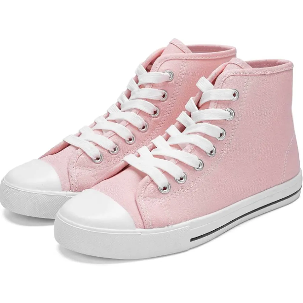 JOSINY Women's Canvas Shoes Low & High Top Fashion Colorful Sneaker Lace up Classic Casual Walking Shoes