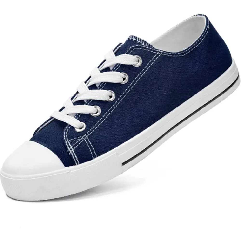JOSINY Women's Canvas Shoes Low & High Top Fashion Colorful Sneaker Lace up Classic Casual Walking Shoes