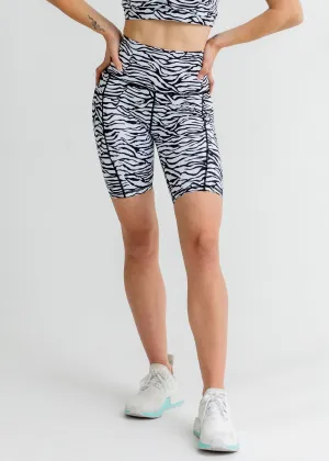 Jungle Bike Shorts - Zebra