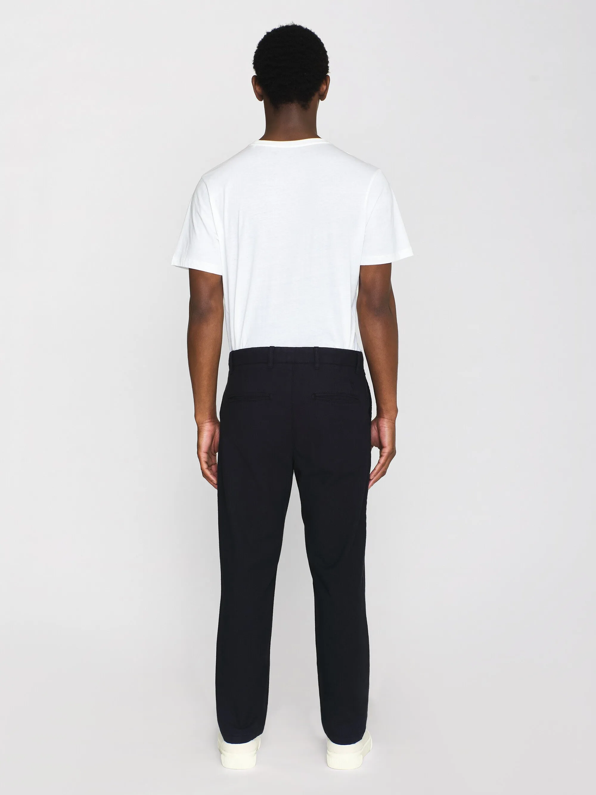 KNOWLEDGE COTTON APPAREL Chuck Regular Flannel Chino Pants night sky