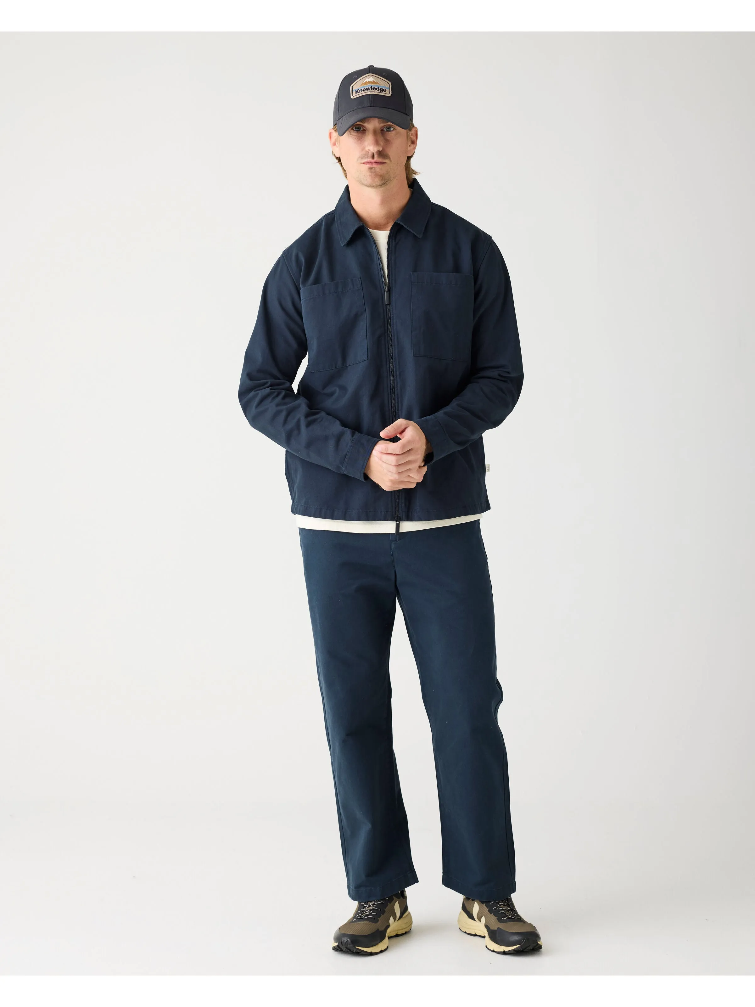 KNOWLEDGE COTTON APPAREL Flint Chino Twill Pants vintage indigo