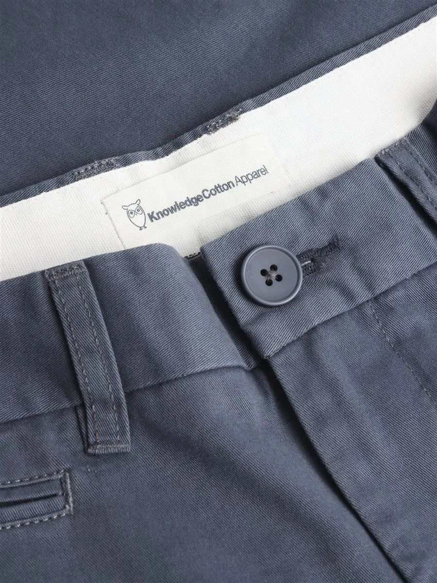KNOWLEDGE COTTON APPAREL Flint Chino Twill Pants vintage indigo