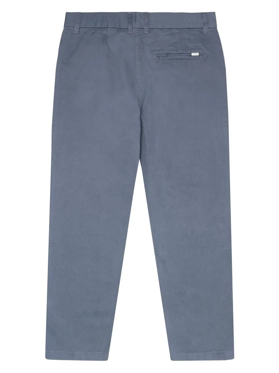 KNOWLEDGE COTTON APPAREL Flint Chino Twill Pants vintage indigo