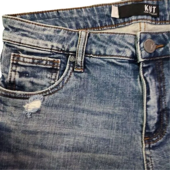Kut from the Kloth Sophie Bermuda Frayed Hem Blue