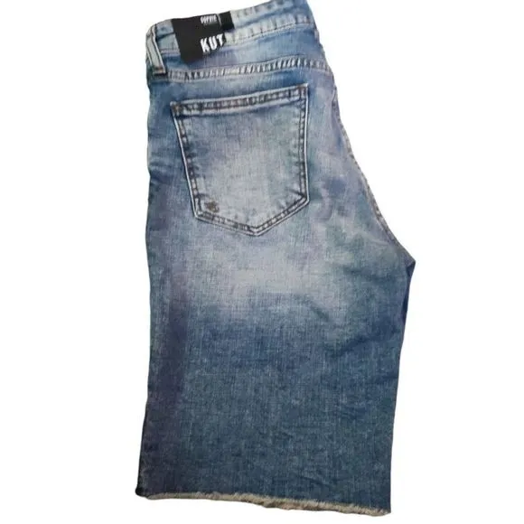 Kut from the Kloth Sophie Bermuda Frayed Hem Blue