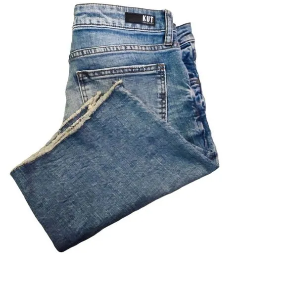 Kut from the Kloth Sophie Bermuda Frayed Hem Blue