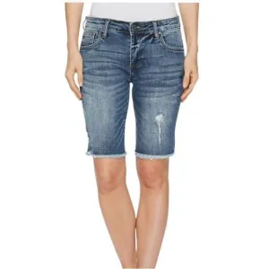 Kut from the Kloth Sophie Bermuda Frayed Hem Blue