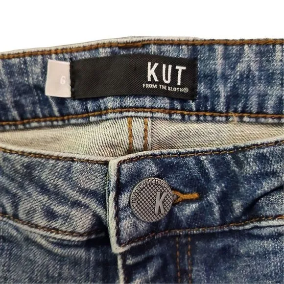 Kut from the Kloth Sophie Bermuda Frayed Hem Blue