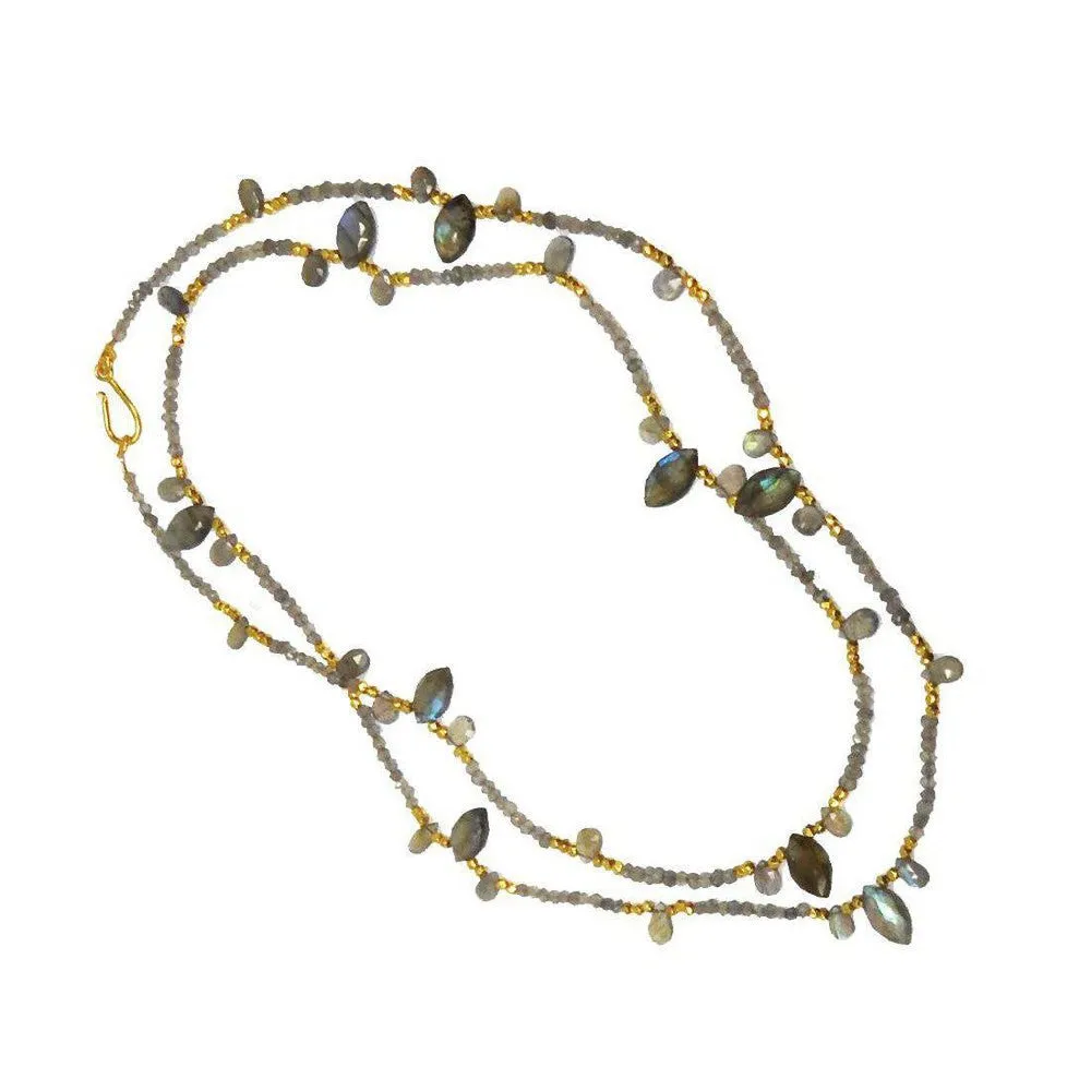 Labradorite Necklace with Marquis Accents