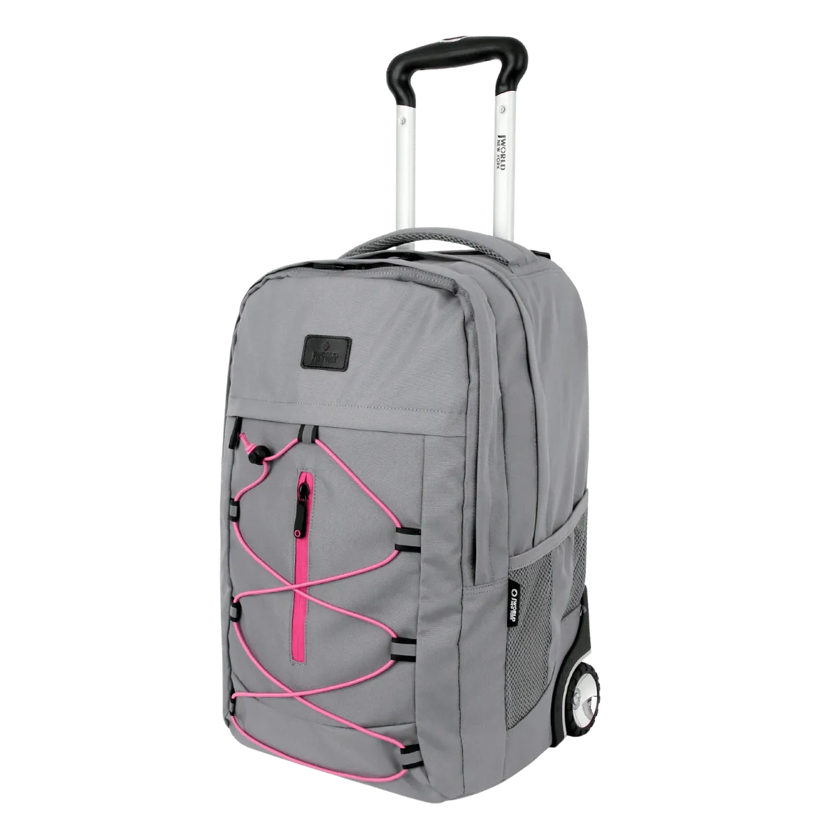 Lash Laptop Rolling Backpack (19 Inch) in Grey Pink