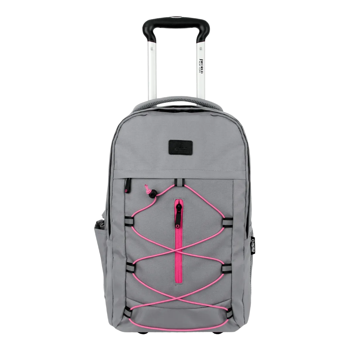Lash Laptop Rolling Backpack (19 Inch) in Grey Pink