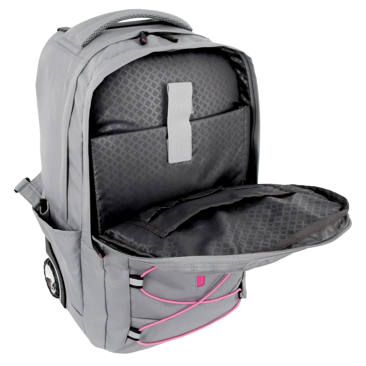 Lash Laptop Rolling Backpack (19 Inch) in Grey Pink