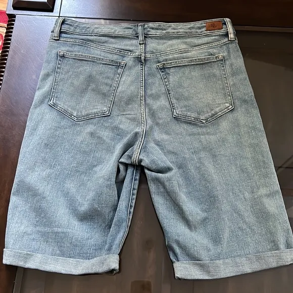 Lauren Ralph Lauren Rolled Cuff Denim Bermuda Shorts