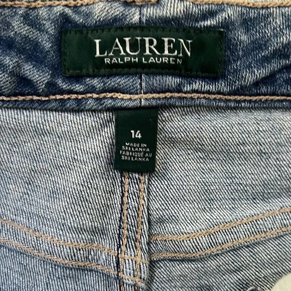 Lauren Ralph Lauren Rolled Cuff Denim Bermuda Shorts