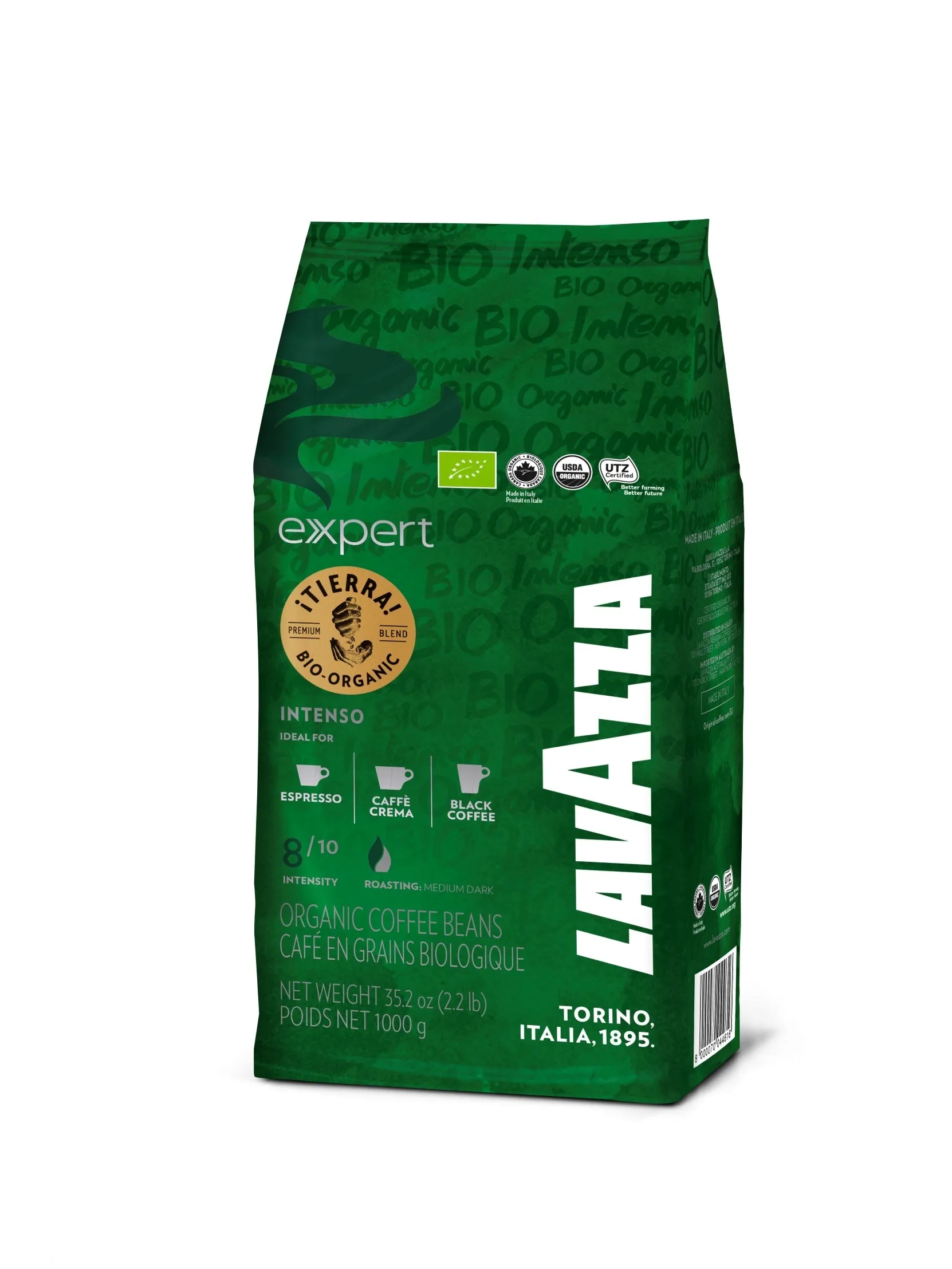 Lavazza Tierra Bio for Planet Espresso Intenso 2Kg Coffee Beans