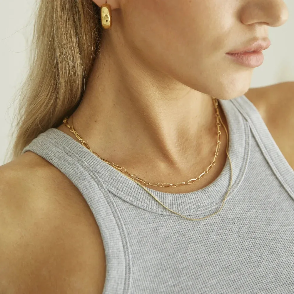 Layered Gold Necklaces - Minimalist, Delicate, Double Strand, Elegant Jewelry