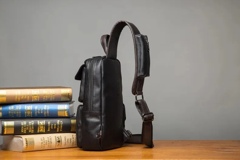 Leather Crossbody Bag -Vintage Luxury