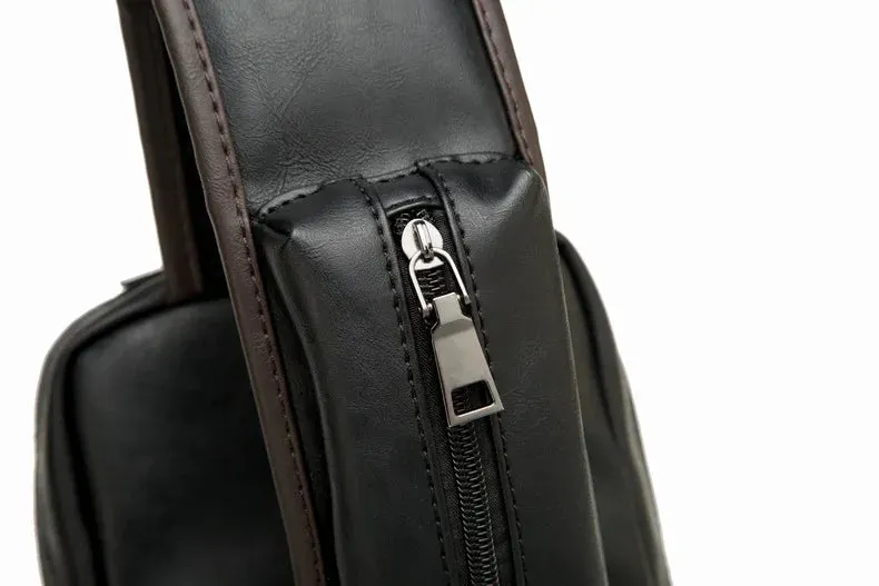 Leather Crossbody Bag -Vintage Luxury