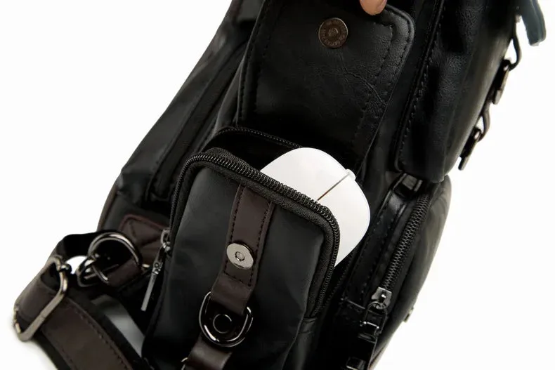 Leather Crossbody Bag -Vintage Luxury