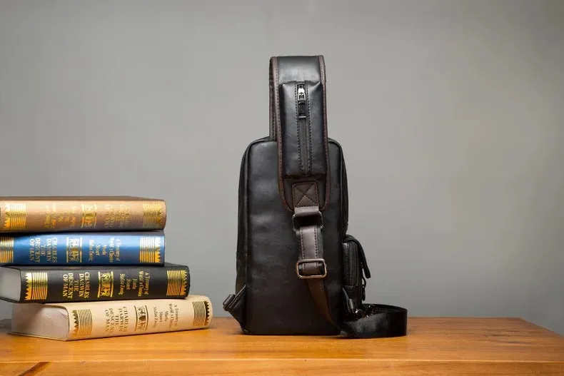 Leather Crossbody Bag -Vintage Luxury