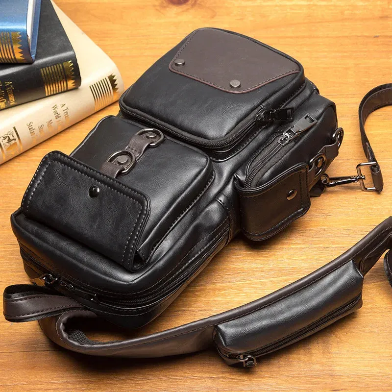 Leather Crossbody Bag -Vintage Luxury