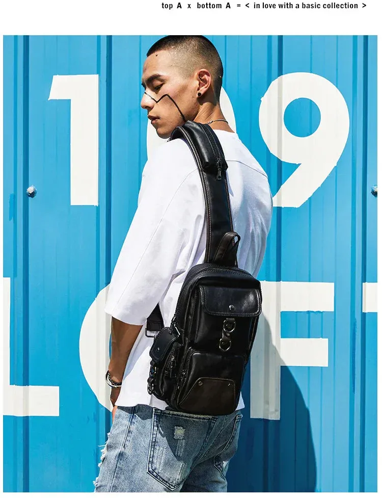 Leather Crossbody Bag -Vintage Luxury
